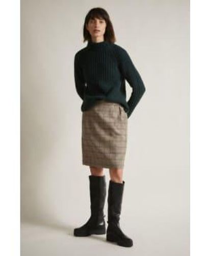 Lanius Glen Check Merino Skirt - Multicolore
