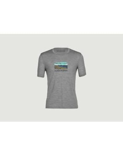 Icebreaker T-shirt T-shirt Tech Lite II SS Trailhead Ss - Gris