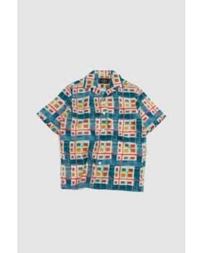 Portuguese Flannel Color Case Shirt Xs - Blue