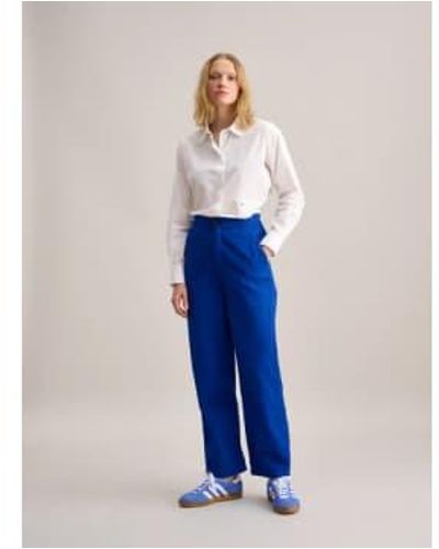 Bellerose Pasop Cotton Relaxed Trousers 0 - Blue