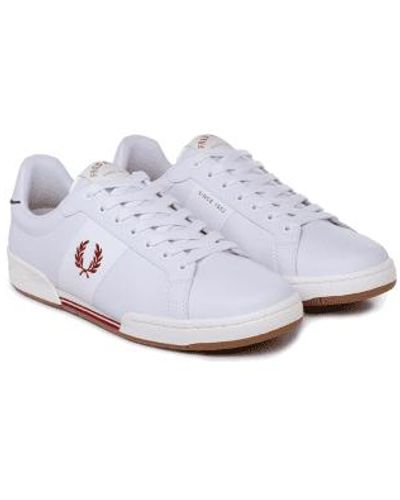 Fred Perry Bond leather sneaker & rubber - Blanco