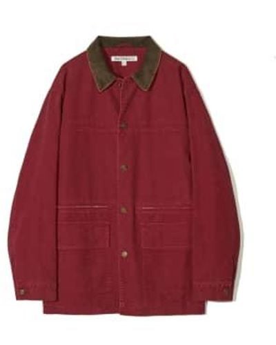 PARTIMENTO Western Chore Jacket In Medium - Red