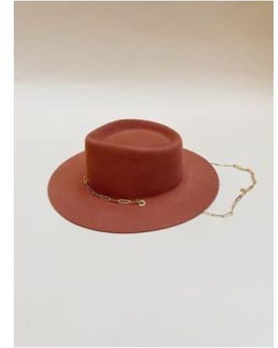 Van Palma "ulysse" Felt Hat Terracotta 57-m - Brown