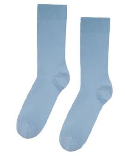 COLORFUL STANDARD Classic Organic Socks Steel / One Size - Blue