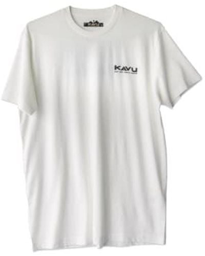 Kavu Klear Above Etch Art T-shirt Off Small - White