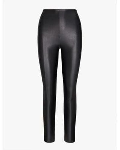 Commando Legging en cuir végétalien noir