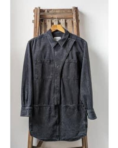 Isabel Marant Ilaya Faded Denim Shirt Dress 36 - Gray