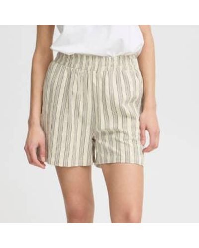 Fransa Cotta Shorts - Blanc