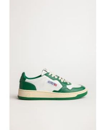 Autry Medalist Low Bicolor Leather Shoes Leather - Green