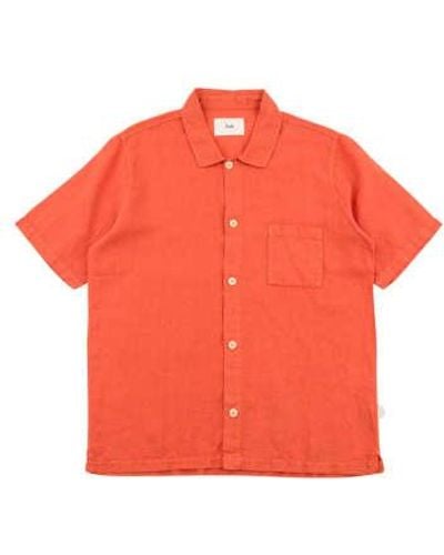 Folk Camisa seúl en rojo - Naranja