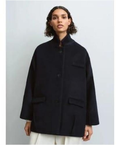 Cordera Navy Wool Coat One Size - Black