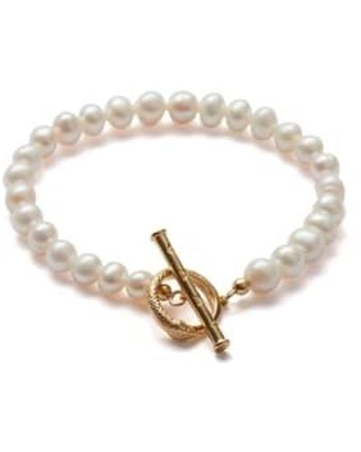 Rachel Entwistle Ouroboros Pearl Bracelet - Metallic