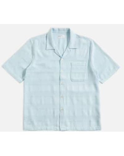 Universal Works Road Shirt Tipizzi Stripe Sky S - Blue
