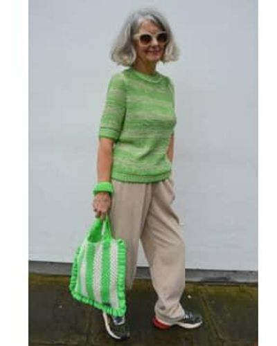 Object First Knit Vibrant Sweater L - Green