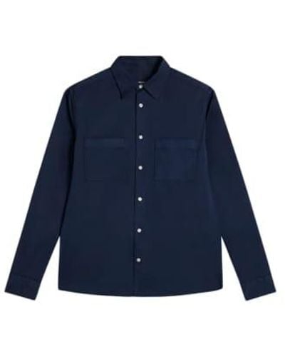J.Lindeberg Gino Reg Garmeny Dye Shirt - Blu
