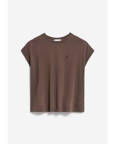 ARMEDANGELS Inaara Organic Cotton T-shirt - Brown
