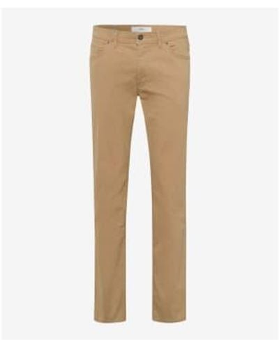 Brax Beige Cadiz 5 Pocket Trousers - Natural