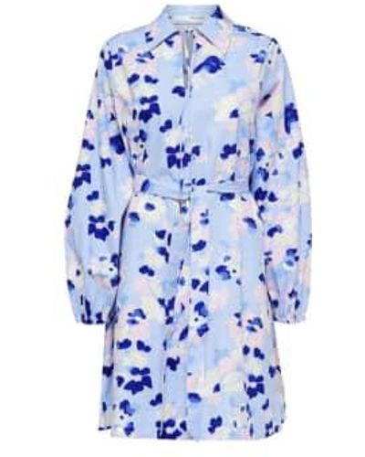 SELECTED Charlene robe - Bleu