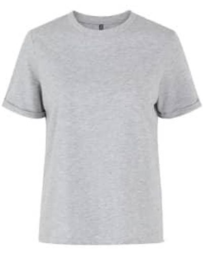 Pieces Camiseta melange gris claro pcria