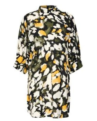 Soaked In Luxury Animal Print Milou Tunic Dress - Black