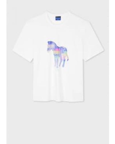 Paul Smith Colourblock Zebra T-shirt Col: 01 , Size: Xxl Xxl - White