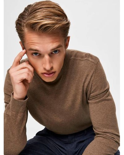 SELECTED Selected Man Sweater End Man - Brown