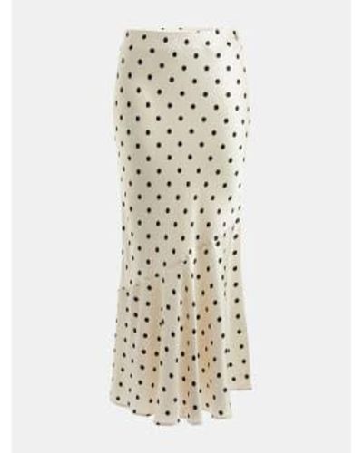 Guess Optical Square Printed Linda Flare Skirt M - Natural