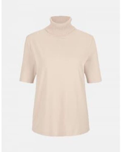 Riani Knitted Roll Neck Jersey T-shirt Size: 10, Col: - Natural