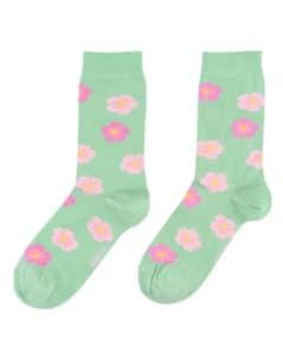 Coucou Suzette Sakura Socks - Green