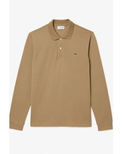 Lacoste Original L.12.12 Long Sleeve Cotton Polo Shirt in Green for Men |  Lyst