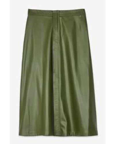 Ottod'Ame Ottodame Faux Leather Skirt - Verde