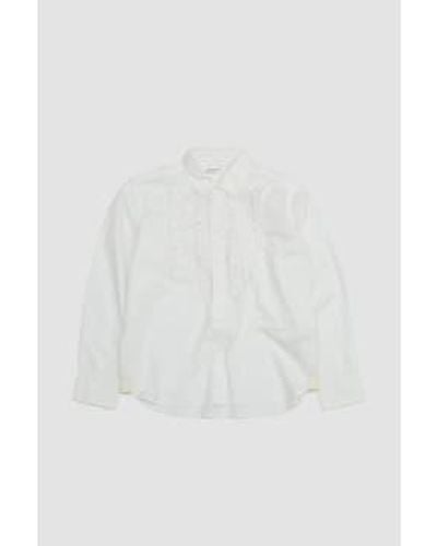 Universal Works Frill Shirt Poplin - Bianco