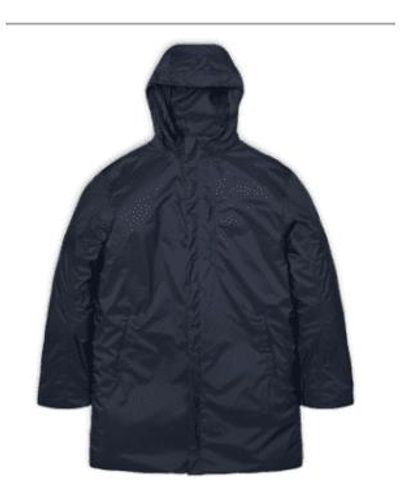 Rains 15480 abrigo nylon acolchado marina - Azul