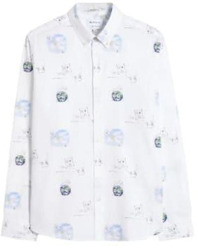 Ben Sherman Limited Edition John Lennon Sketches Shirt - Bianco