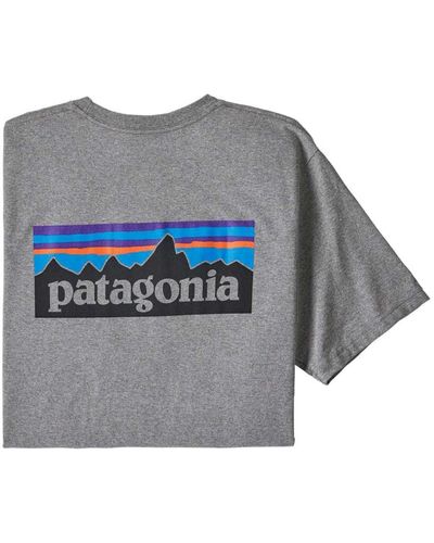 Patagonia Responsable logotipo P6 hombres Camas - Gris