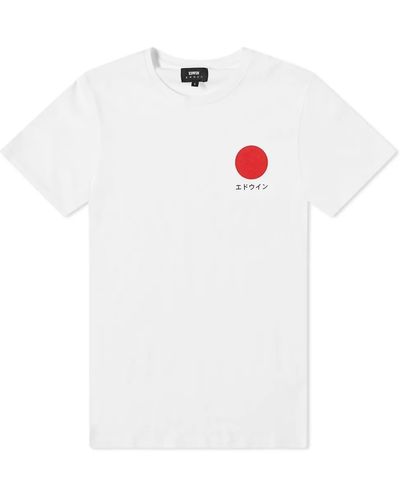 Edwin Camiseta sol japonesa blanca - Blanco