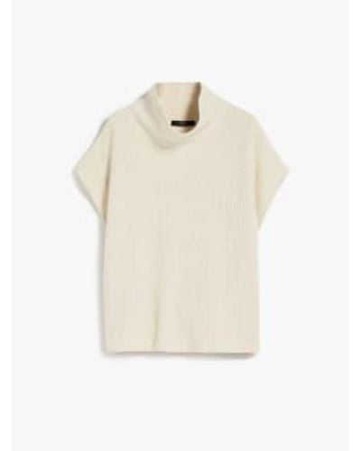 Weekend by Maxmara Polo Sleeveless Cashmere Knit Col: L - Natural