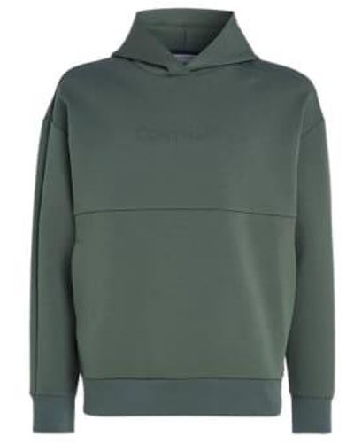 Calvin Klein Comfort Hoodie mit geprägtem Logo - Grün