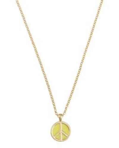 Talis Chains Peace Pendant Necklace - Metallic