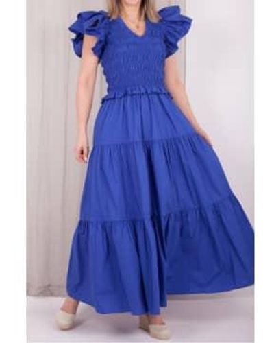MEIMEIJ Frill Sleeve Dress - Blue