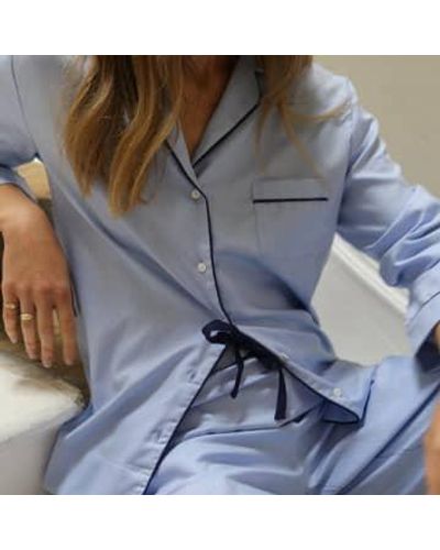 Breathe and Protect Set pijama algodón orgánico - Azul
