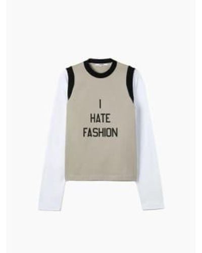 Sunnei I Hate Fashion T-shirt Re-edition Xs - Natural