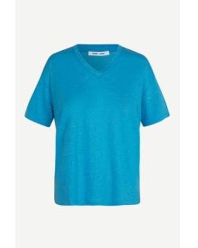Samsøe & Samsøe Saeli T Shirt Swim Cap - Blu