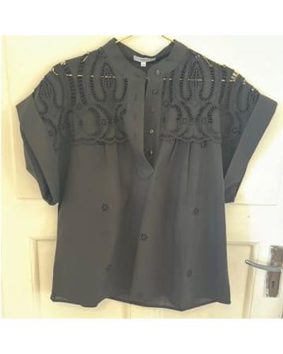 Suncoo Coton noir lina blouse - Gris