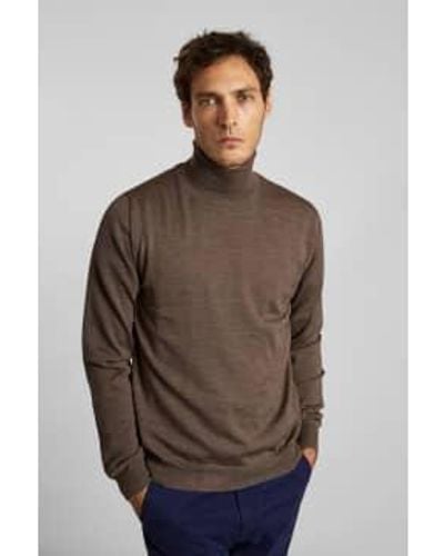 L'Exception Paris Merino Turtleneck Sweater Xs - Brown
