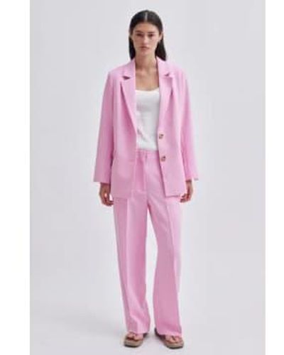 Second Female Evie Classic Begonia Trousers Xs - Pink