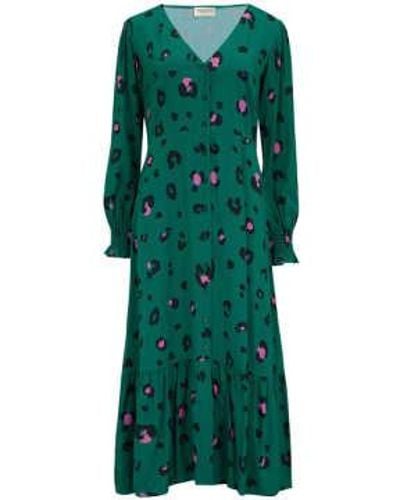 Sugarhill Gwen Midi Tiered Dress 8 - Green
