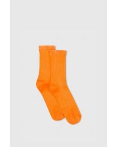 WOOD WOOD Natascha Rib Socks 37/39 / - Orange