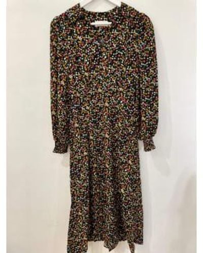 Louche Jussi Dippy Ditsy Print Long Sleeved Midi Dress Multi - Multicolore