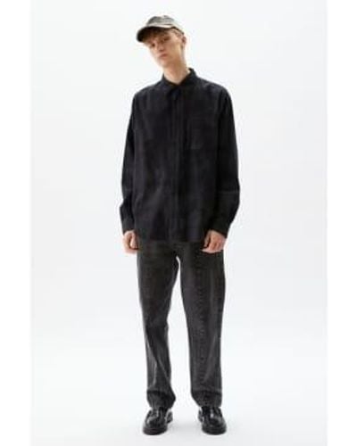 Schnayderman's Trousers Alef Front Seam Washed Black